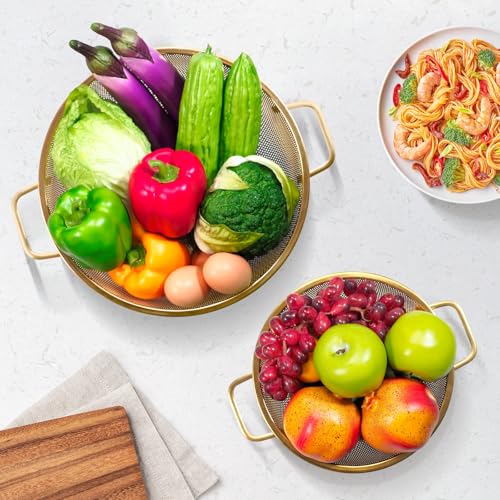 Gold Strainer for Kitchen (3QT)