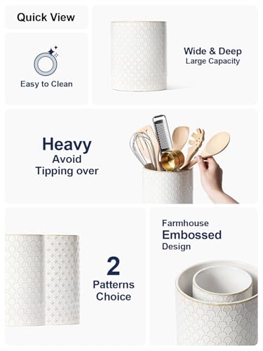 Utensil Holder for Kitchen Counter (Arctic White)