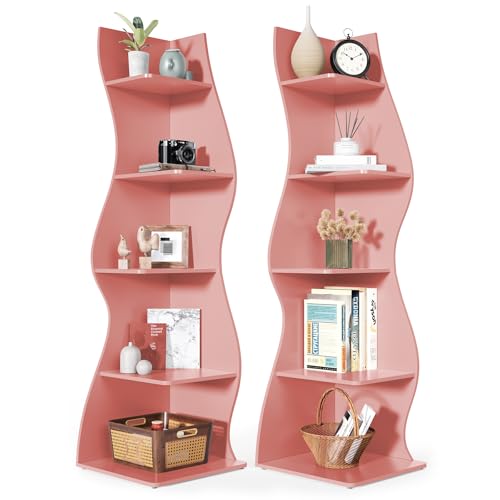 70 Inch Corner Shelf (Pink / 2 Pack)