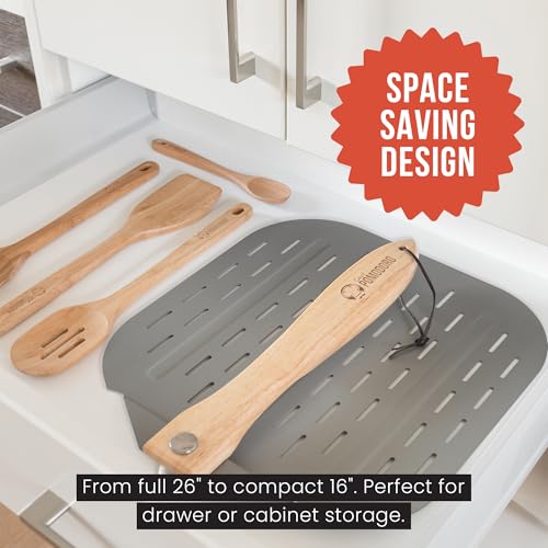 Aluminum Perforated Pizza Peel 16 Inch with Foldable Handle (Perforated 16 x 14 inch / Aluminum)