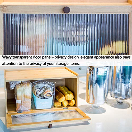 Bamboo Bread Box for Kitchen Counter (Bamboo)