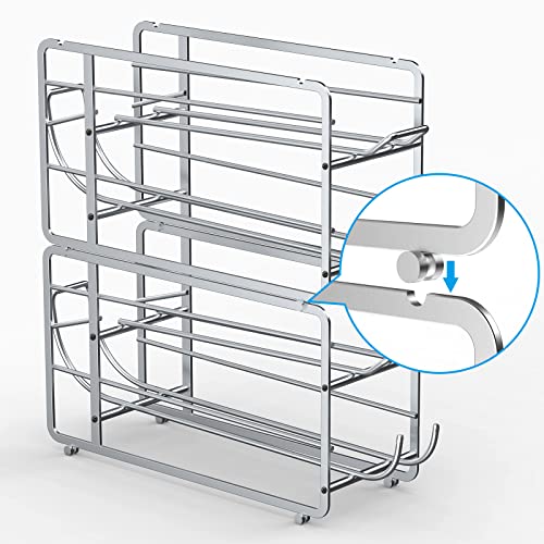 Soda Can Organizer Storage Rack (Silver)