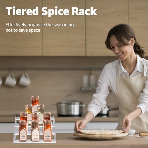 Tiered Spice Rack (White 4 Tier 12")