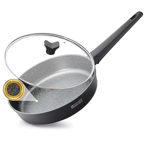 SOHO 9.5 Inch Nonstick Frying Pan with Lid (Granite Black / 9.5 Inch)