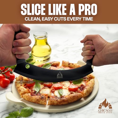 12 Inch Pizza Cutter Rocker Blade with Protective Cover (V2 - 12 inch pizza cutter)