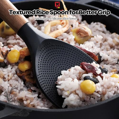 Silicone Rice Paddle with Wooden Handles (1633)
