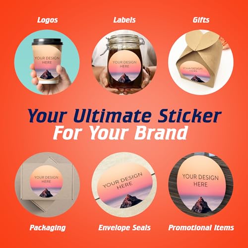 100 Custom Vinyl Stickers (Mountain / 6x6)