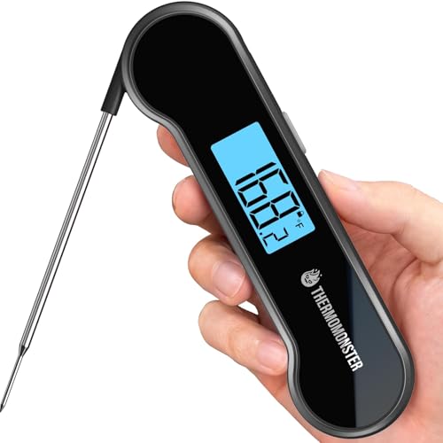 0.5 Sec Instant Read Meat Thermometer Digital for Cooking (Black)
