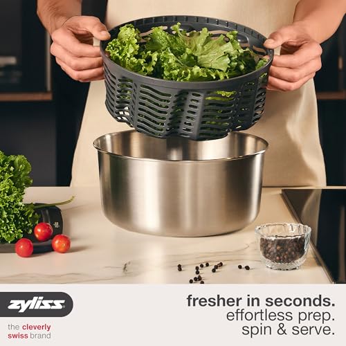Easy Spin Salad Spinner (Stainless Steel / Large)