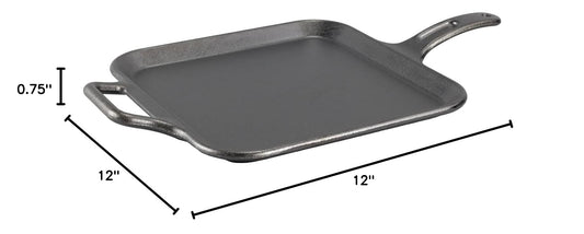 BOLD Pre Seasoned Cast Iron Square Griddle (Square Griddle)