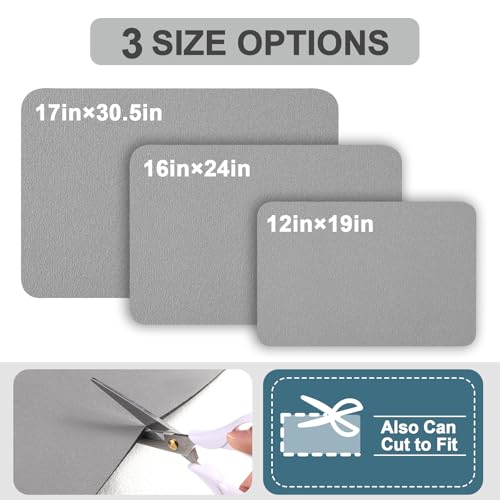 Coffee Mat Absorbent Hide Stain Rubber Backed Dish Drying Mat for Kitchen Counter (Gray / 17" x 31.5")