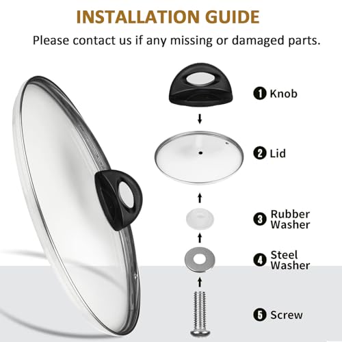 Glass Lids for Pot and Pan (9.5 Inch)