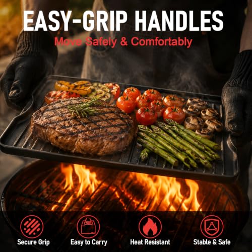 24" X 16" Reversible Cast Iron Griddle for Camp Chef (24" x 16" x 1")