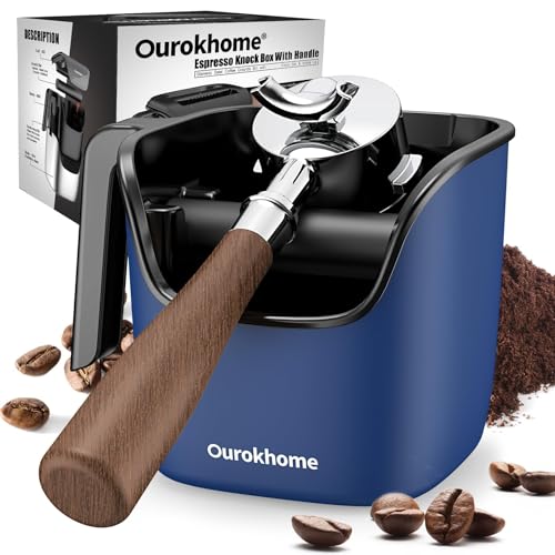 Espresso Knock Box with Lid (Dark Blue)