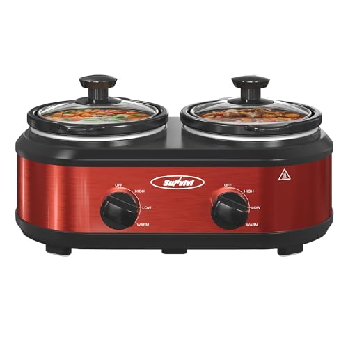 Double Slow Cooker (Red / 2.5 Quarts)