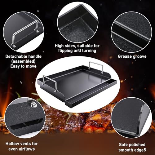Pre seasoned Nonstick Cast Iron Griddle (25" x 16" x 3.5")