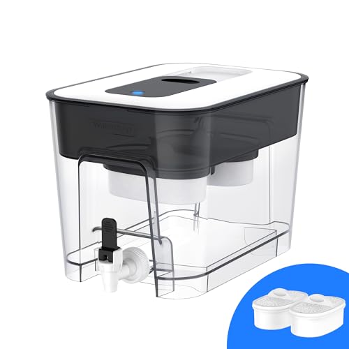 WFD-22L-DF Water Filter Dispenser, 40-Cup Water Purifier, Black (Black)