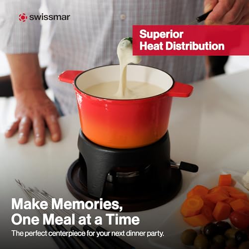 Sierra Cast Iron Fondue Set (Orange)