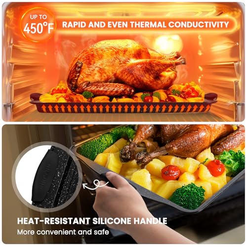 22 PCS Nonstick Baking Pans Set (Black)