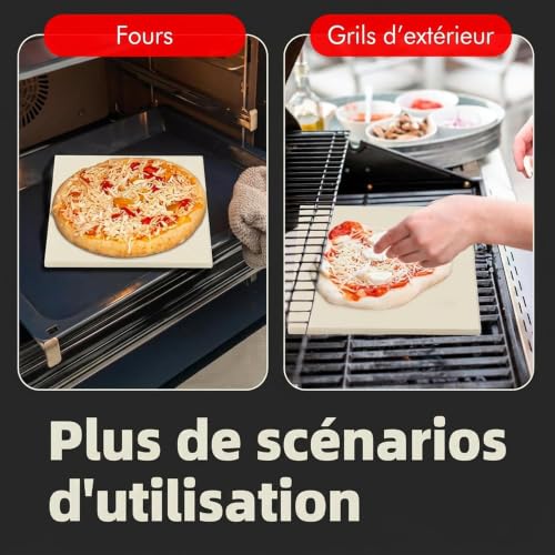 12.6" Square Pizza Stone (12.6x12.6"x0.4"H)