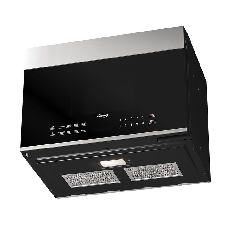 1.3 cu. ft. 24 inch Over The Range Stainless Steel Microwave (Black / 24 in/1.3 Cu. Ft.)