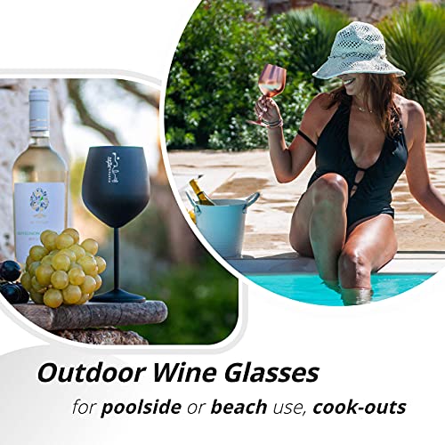 Stainless Steel Wine Glass (Set of 2 / Black)