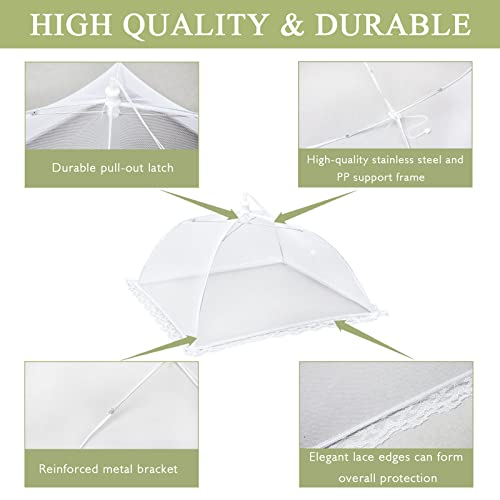 Food Covers Food Tent for Outside Mesh to Keep Bugs away (White-2extralarge)