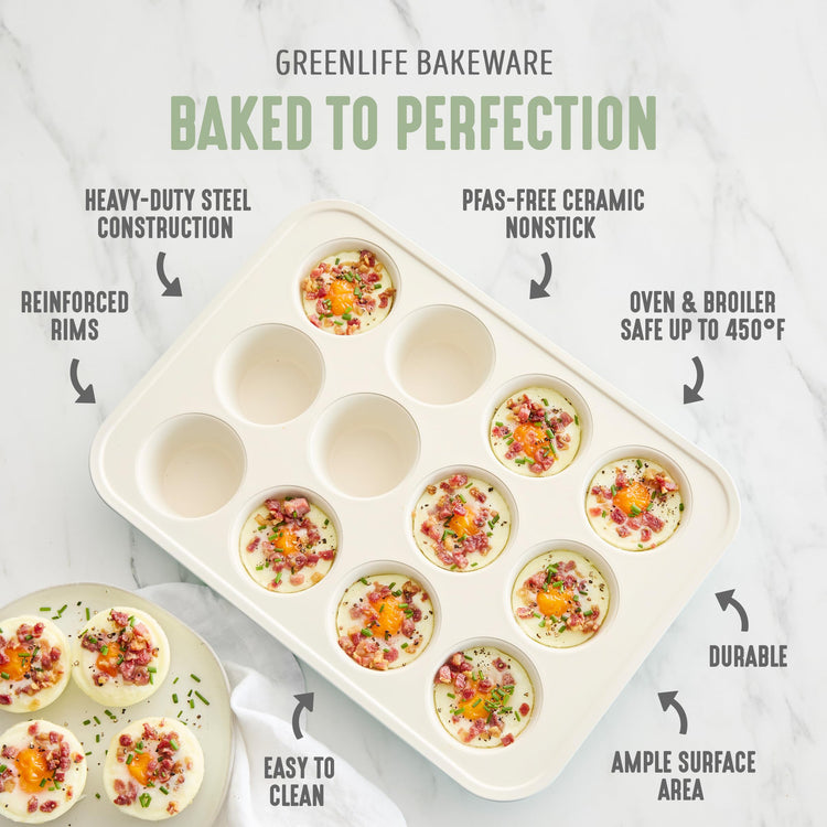 6 Piece Ceramic Nonstick Oven Bakeware Set (6 Piece Bakeware Set / Sage)