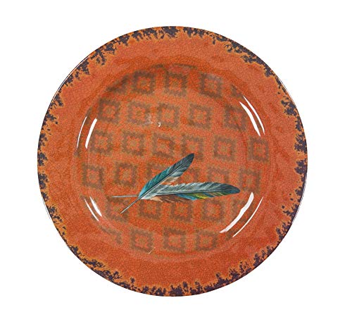 Tossed Feather 14 Piece Melamine Plastic Dinnerware Set (14 Piece / Tossed Feather)