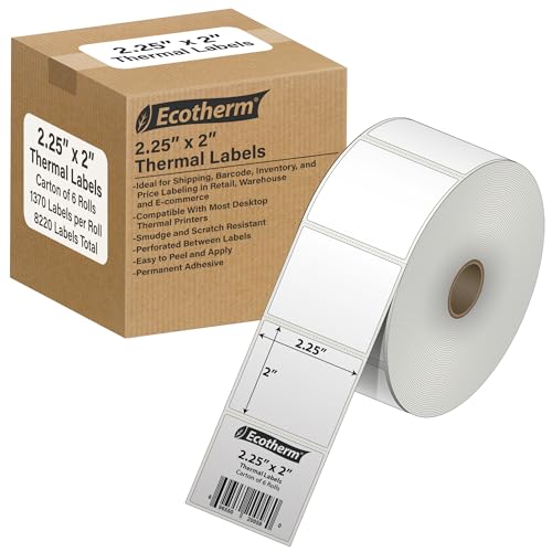 2.25" x 2" Thermal Labels (2.25 x 2 - 8220 Labels)
