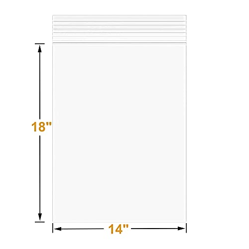 30Pcs 14"x18" Thick 3Mil Large Clear Reclosable Zip Seal Lock Plastic Bags (14x18inch(30PCS))