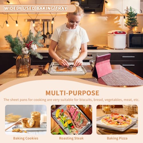 Stainless Steel Baking Sheet Pan Set of 2 (10 inch)