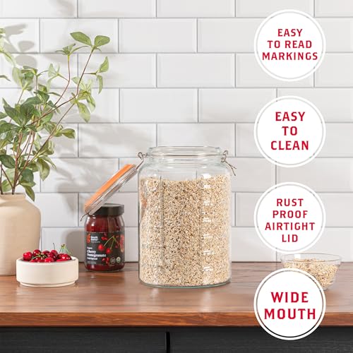 1 Gallon Glass Jar with Hinged Clamp (1 Gallon)