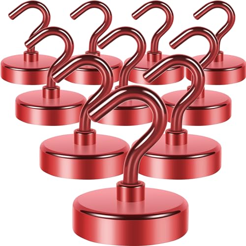 Magnetic Hooks (Red / 1.02 inches)