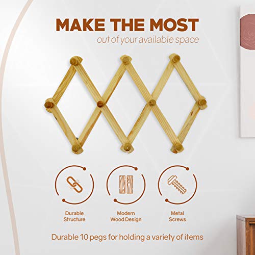 Accordion Style Wood Expandable Rack Hat (1 Pack)
