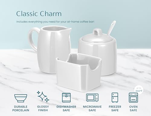 Sugar and Creamer Set (10 oz / White)