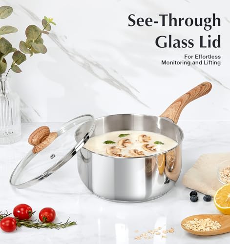 Stainless Steel Saucepan Set (1+2+3 Quart)