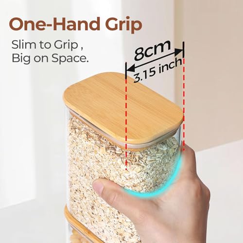 Glass Storage Containers with Lids 1.2 Qt (1.2 qt x 4)