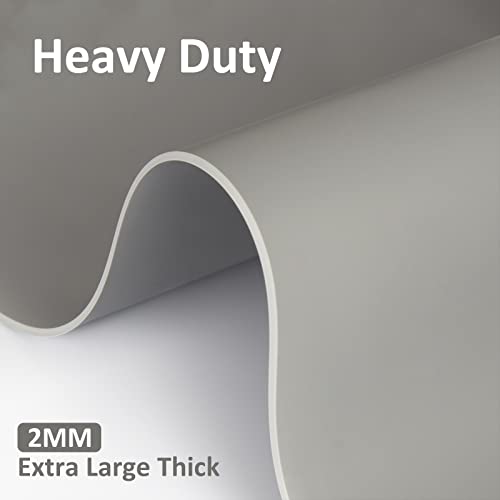 Silicone Mats for Kitchen Counter Thicker Extra Large Heat Resistant Mats Countertop Protector Liners for Bottom of Oven Air Fryer Coffee Maker (24"L x 16"W / Gray)