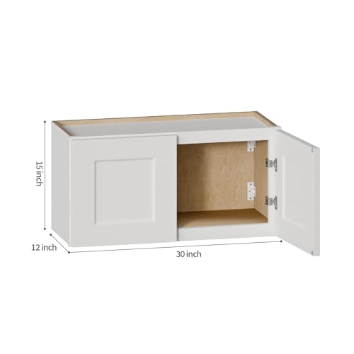 White Shaker Cabinet Wall Mounted (White / 30"W*12"D*15"H)