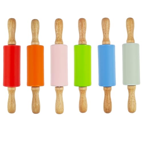 6 Pack Small Rolling Pin for Kids (9 Inch)