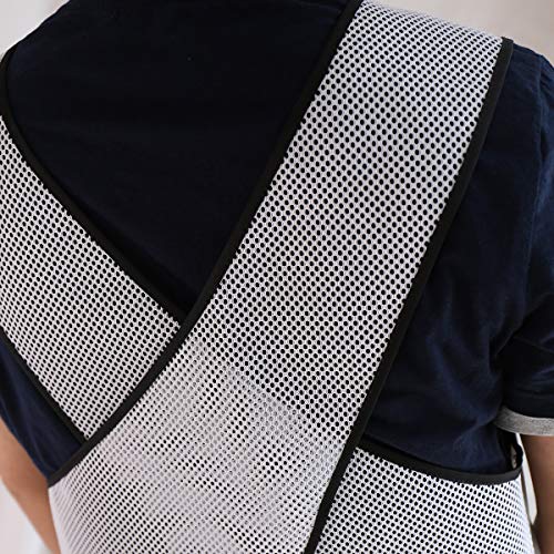 100% Waterproof Cross Back Apron With Pockets For Women Men Dishwashing (White Transparent)