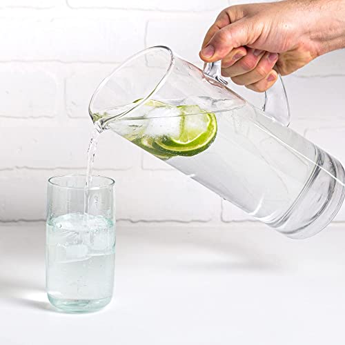 Glass Water Pitcher with Spout (Clear / 58 Ounces)