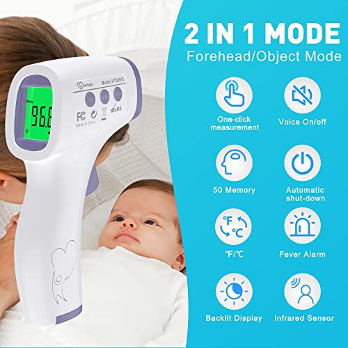 Digital Thermometer for Adults and Kids (Purple)