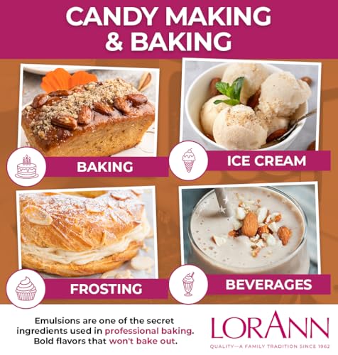 Almond Emulsion & Flavoring For Baking (16 Fl Oz (Pack of 1))