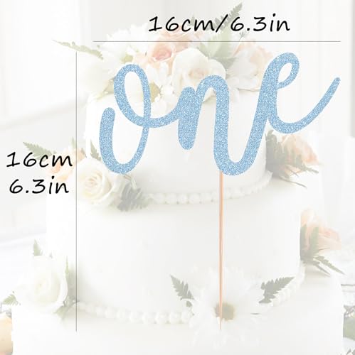 First Birthday Cake Topper (Light Blue)
