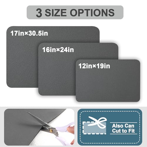 Coffee Mat Absorbent Hide Stain Rubber Backed Dish Drying Mat for Kitchen Counter (Dark Gray / 17" x 31.5")