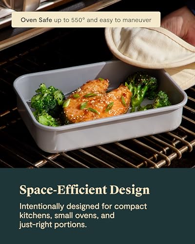 Non Stick 9" x 6.5" Small Rectangle Baking Pan Duo (Sage / Mini Rectangle Pan Duo)