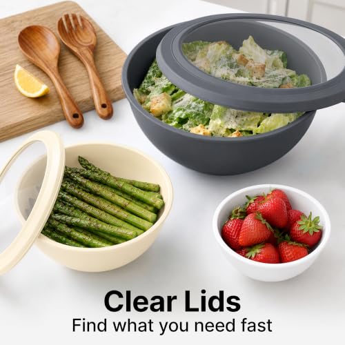 12 Piece Plastic Mixing Bowls with Leak (Midnight Ombre)