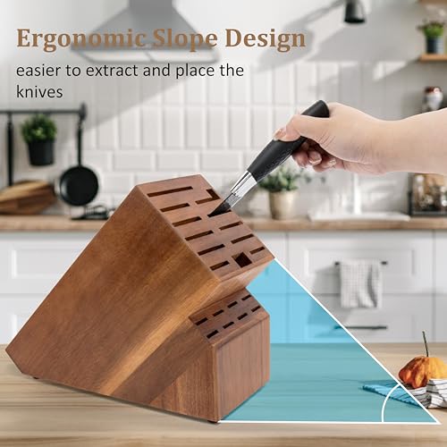Universal Knife Block Without Knives (Brown-20 Slot)